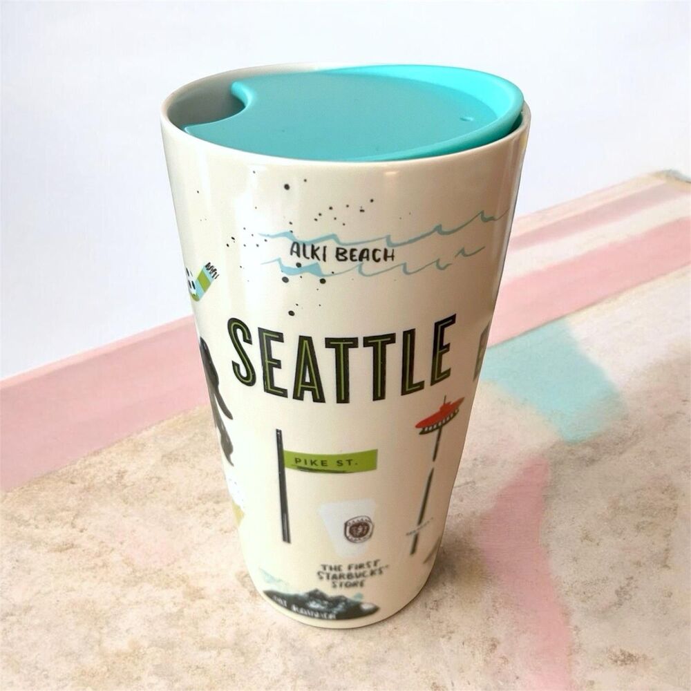 Starbucks 'SEATTLE' Local Collection Double Wall Ceramic Travel Tumbler 12oz